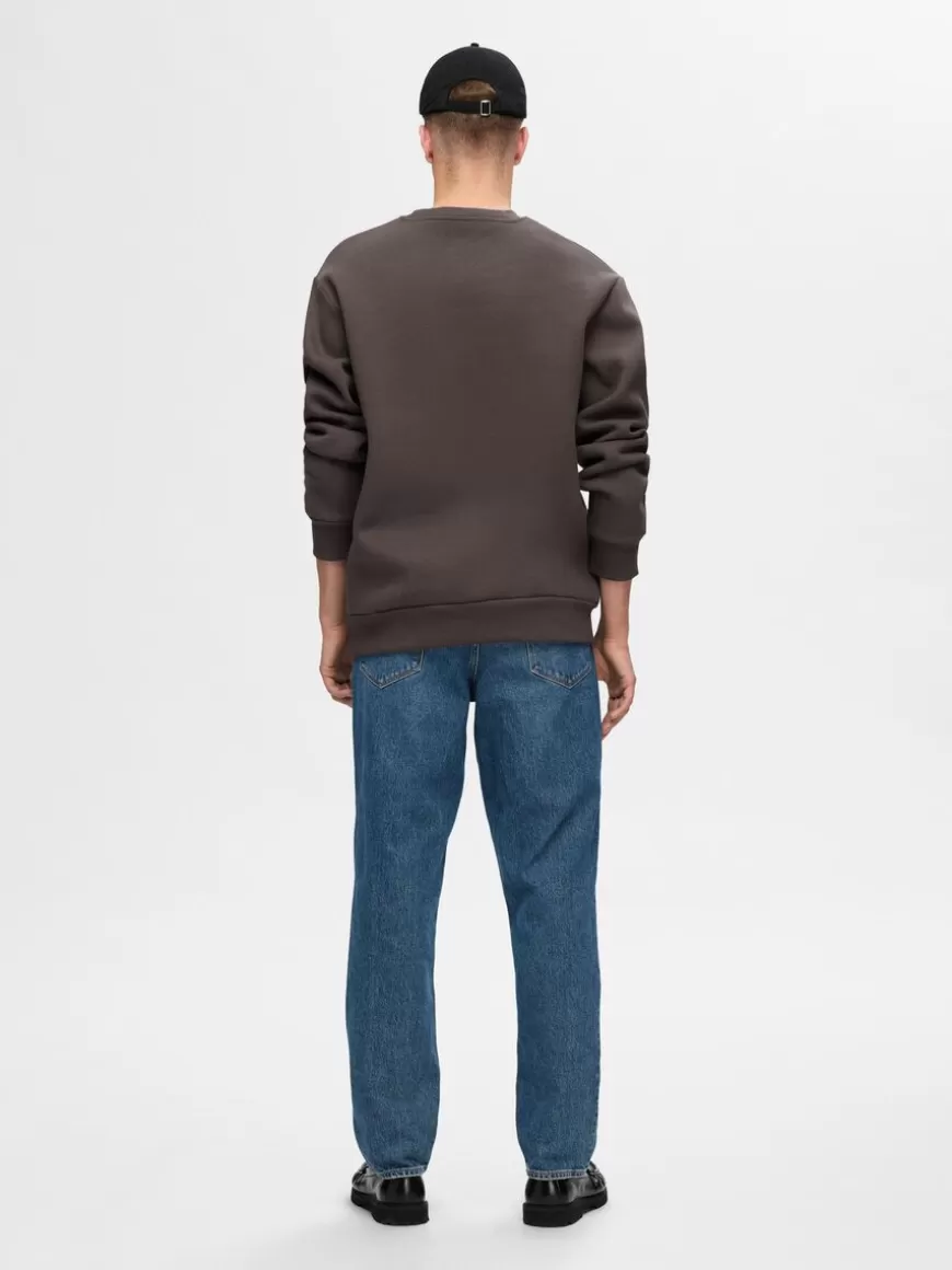 SELECTED LANGERMET SWEATSHIRT Brown Clearance