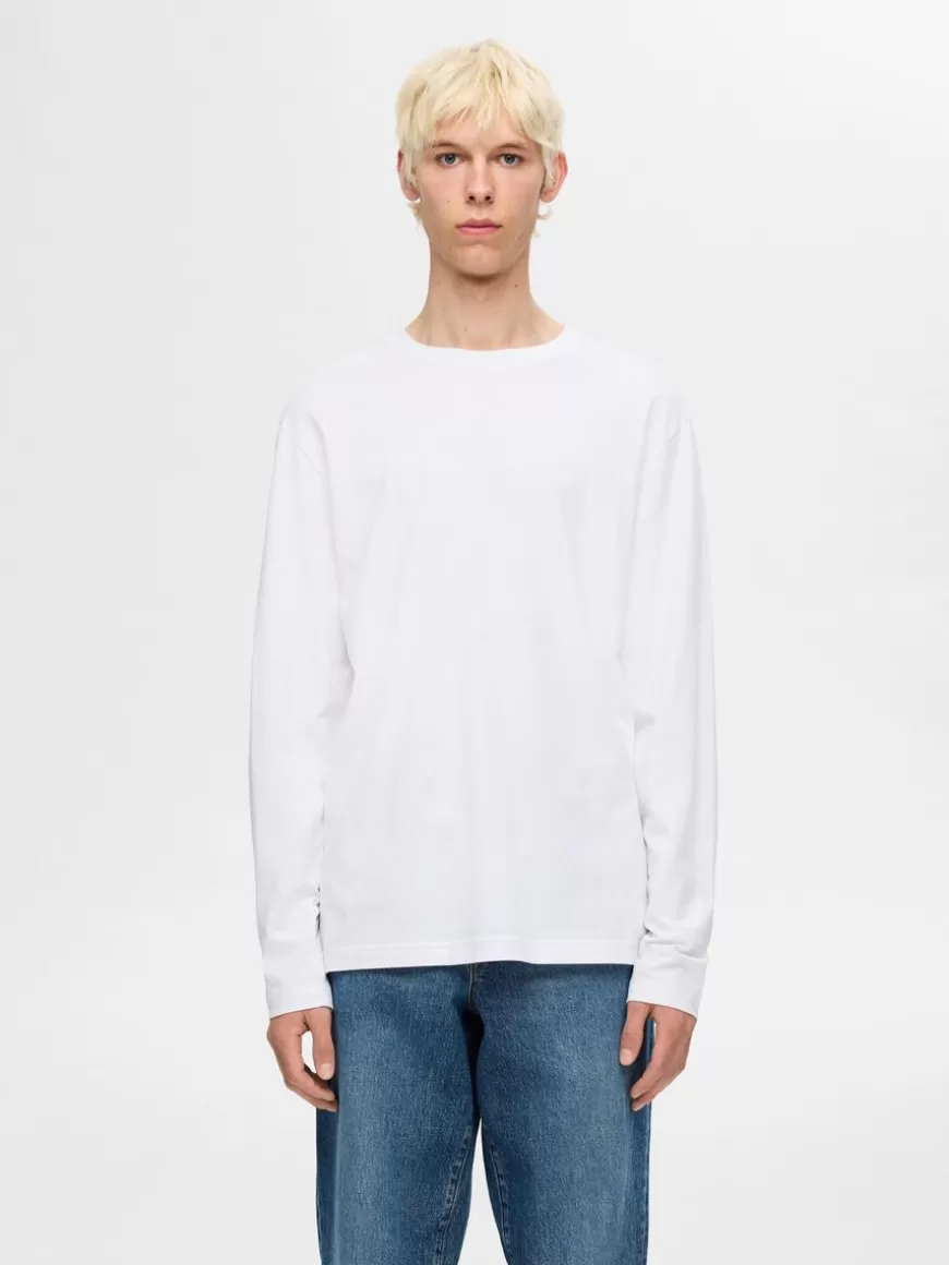 SELECTED LANGERMET T-SKJORTE White New