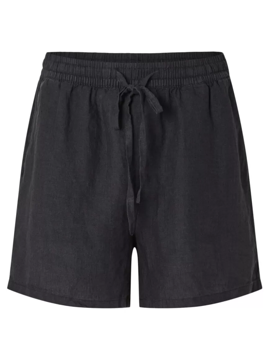 SELECTED LIN SHORTS Black Shop