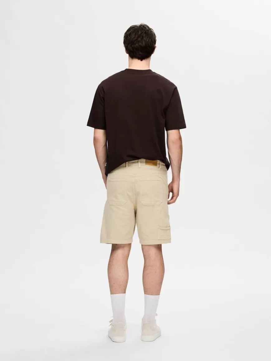 SELECTED LOOSE FIT SHORTS Beige Store