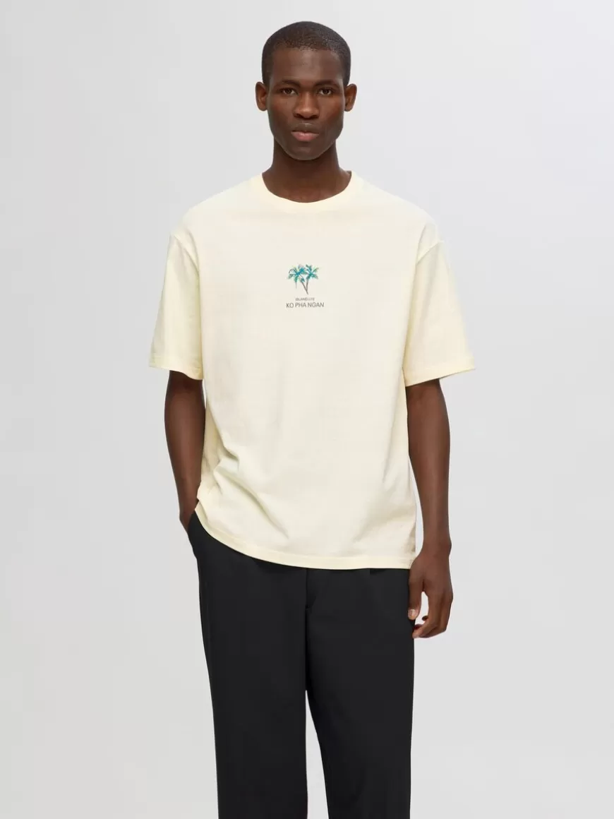 SELECTED LOOSE FIT T-SKJORTE White Fashion