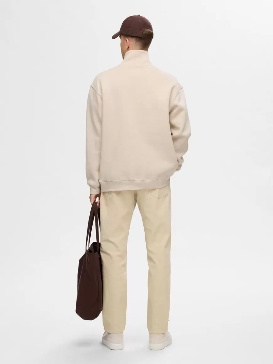 SELECTED LØS PASSFORM GLIDELÅS SWEATSHIRT Beige Outlet