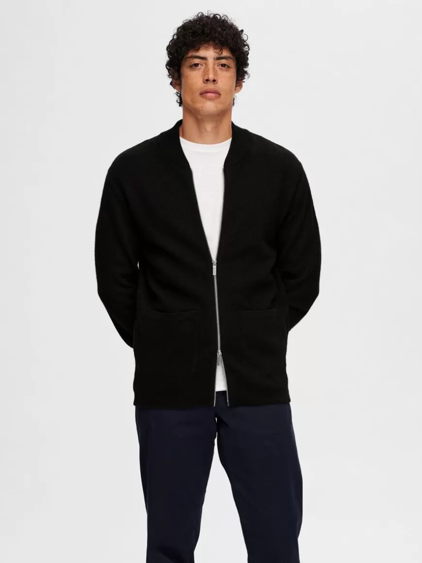 SELECTED MERINOULL CARDIGAN Black New