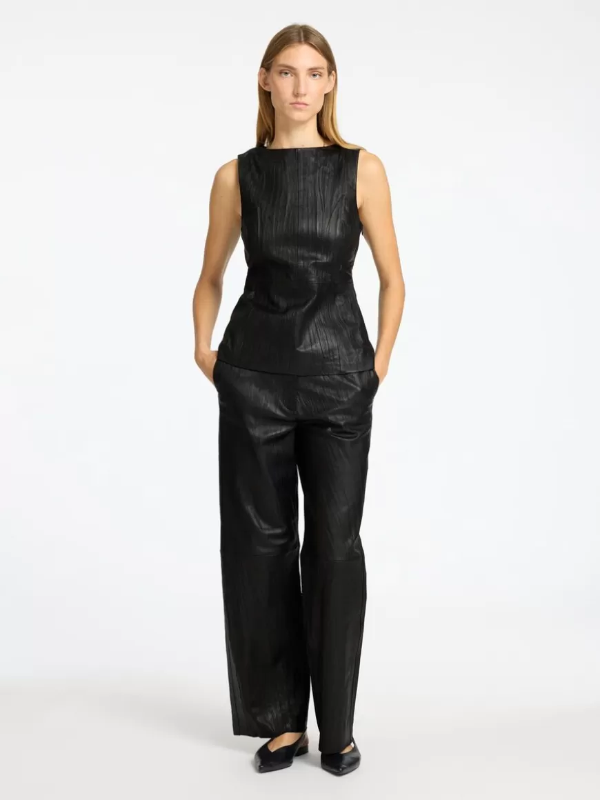 SELECTED MID WAIST SKINNBUKSE Black Clearance