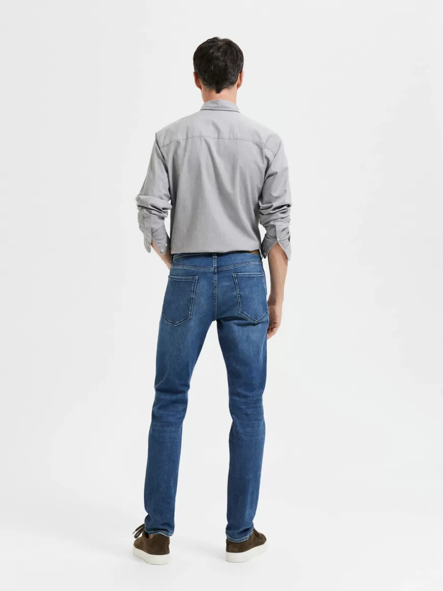 SELECTED MIDDELS LYS VASK SLIM FIT JEANS Blue Fashion