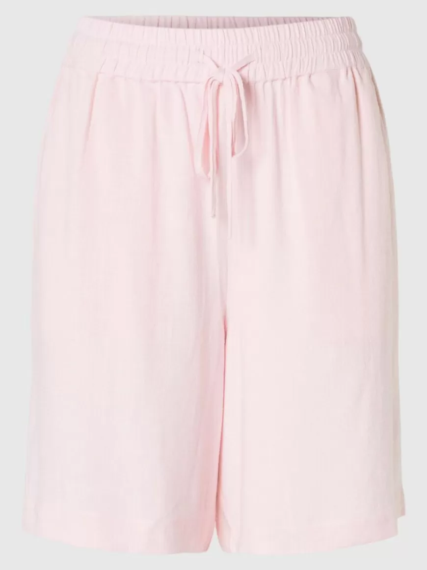 SELECTED MID-WAIST SHORTS Pink Clearance