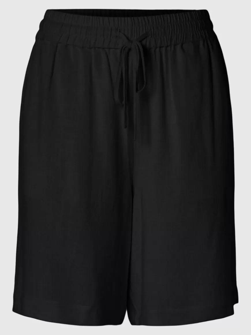 SELECTED MID-WAIST SHORTS Black Cheap