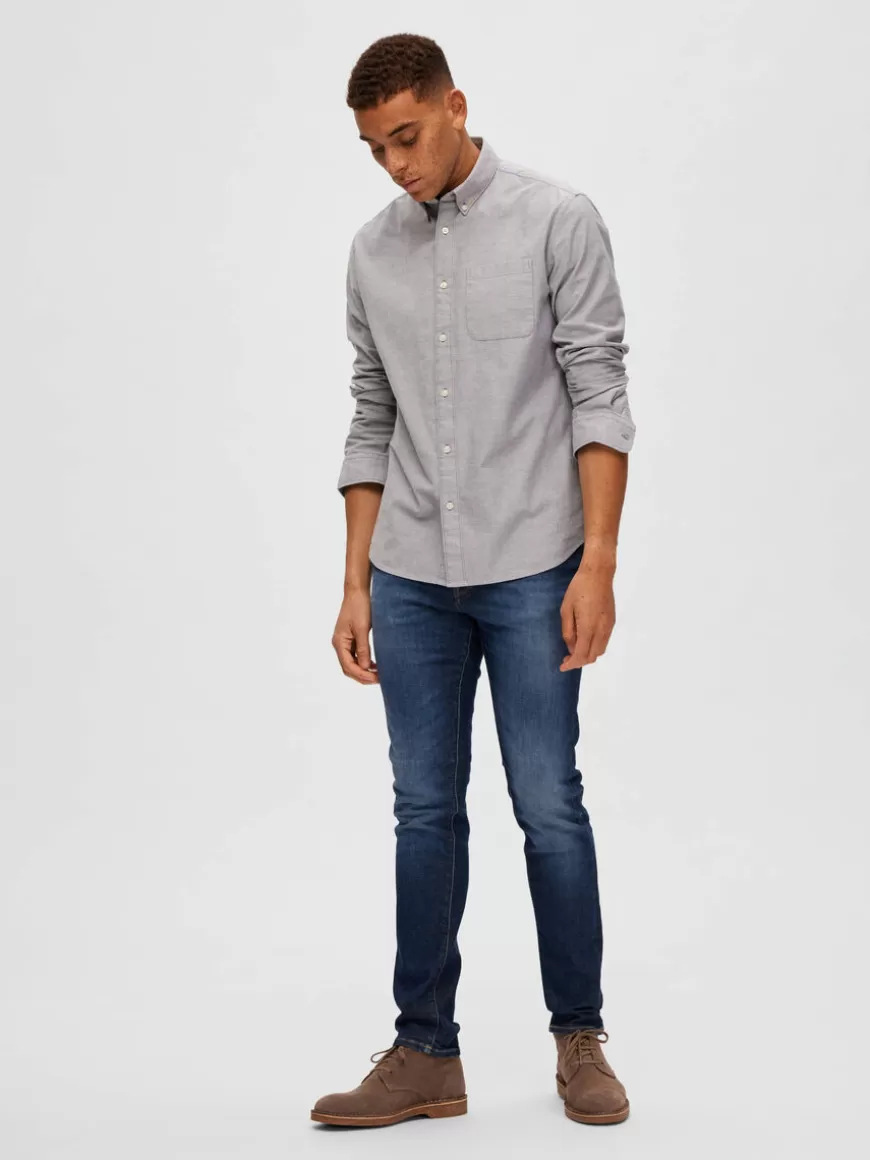 SELECTED MØRK VASK SLIM FIT JEANS Blue Discount