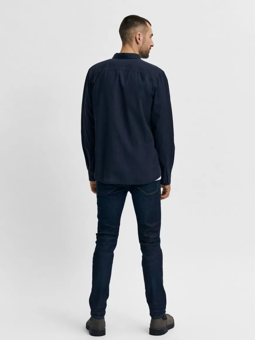 SELECTED MØRK VASK SLIM FIT JEANS Blue Shop