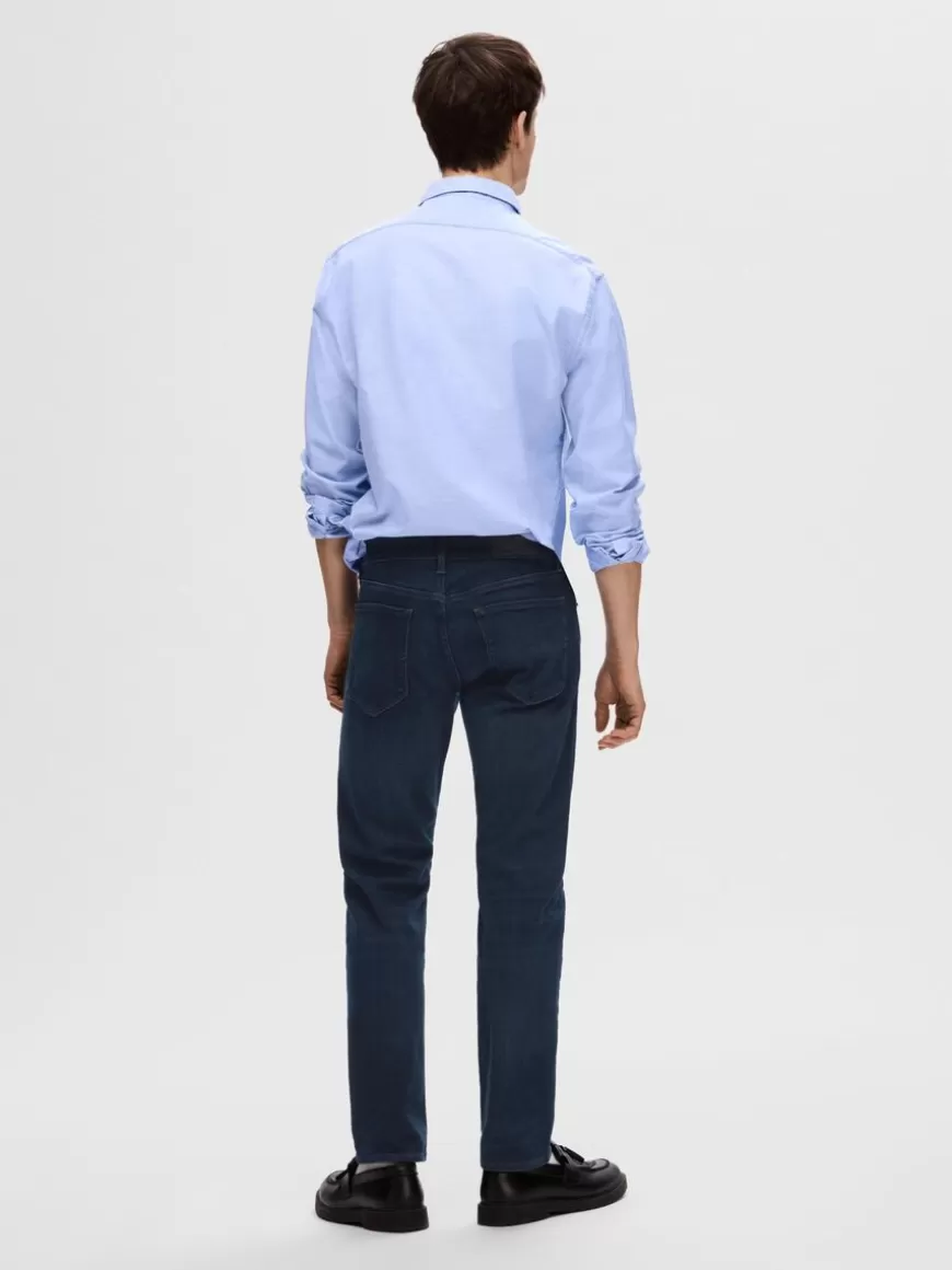 SELECTED MØRK VASK STRAIGHT FIT JEANS Blue Clearance