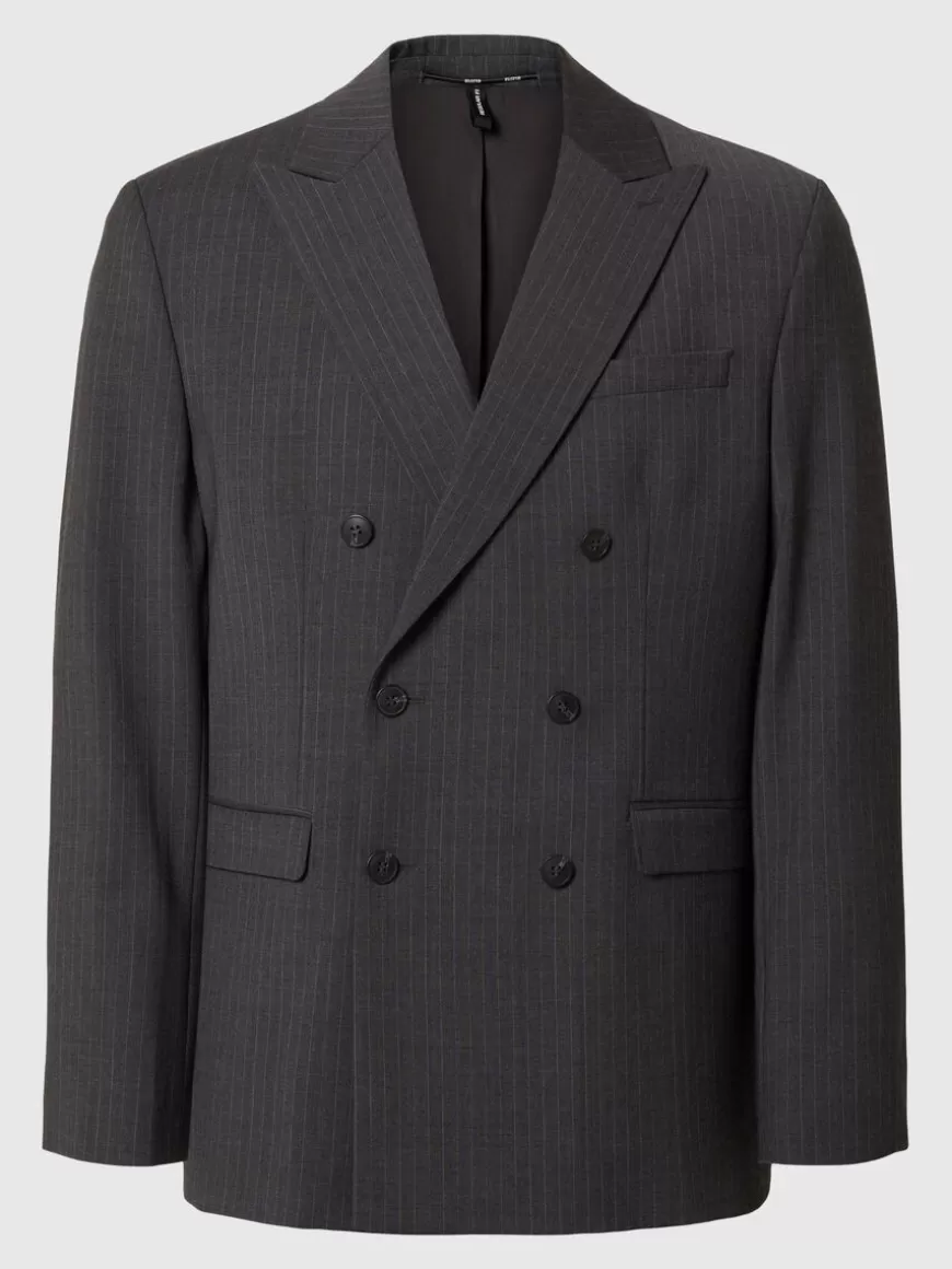 SELECTED NÅLESTRIPET DOBBELTSPENT BLAZER Grey New