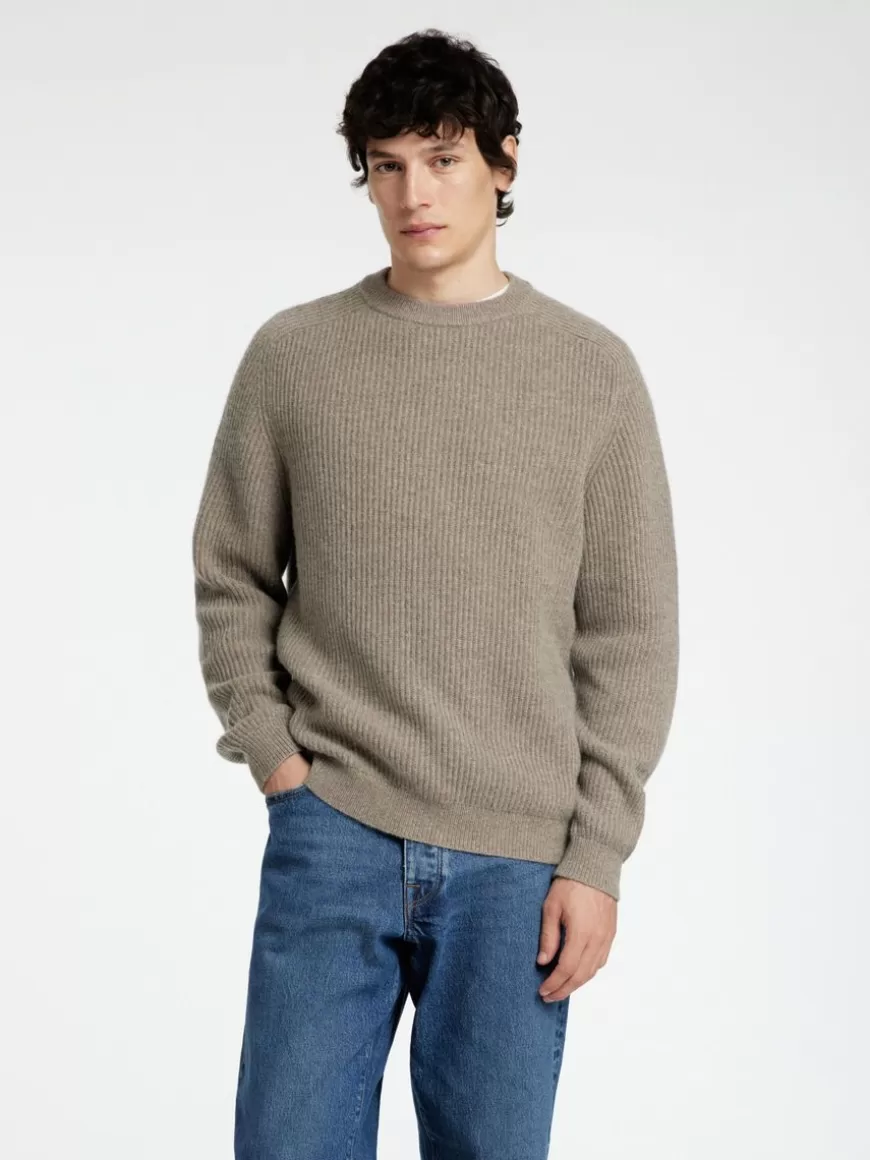 SELECTED NORMAL PASSFORM CREW NECK-GENSER Brown Clearance