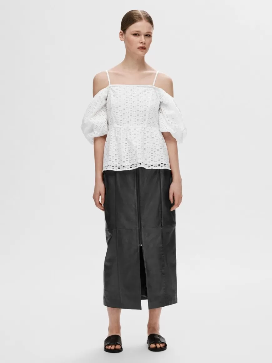 SELECTED OFF-SHOULDER TOPP White Fashion