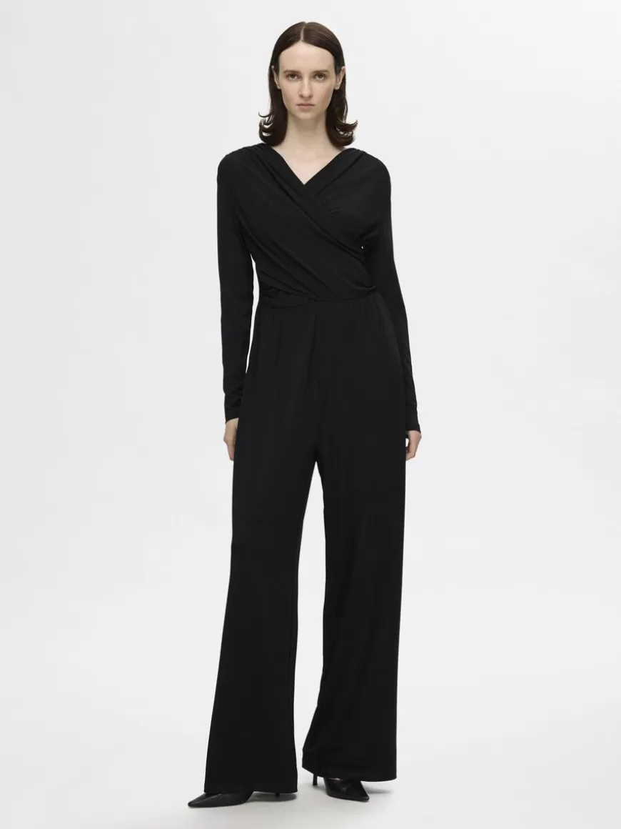 SELECTED OMSLAGSSTYLE JUMPSUIT Black Store