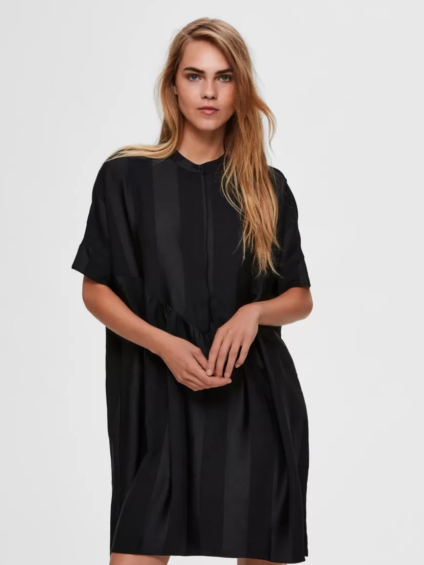 SELECTED OVERSIZED SATENG MINIKJOLE Black Flash Sale