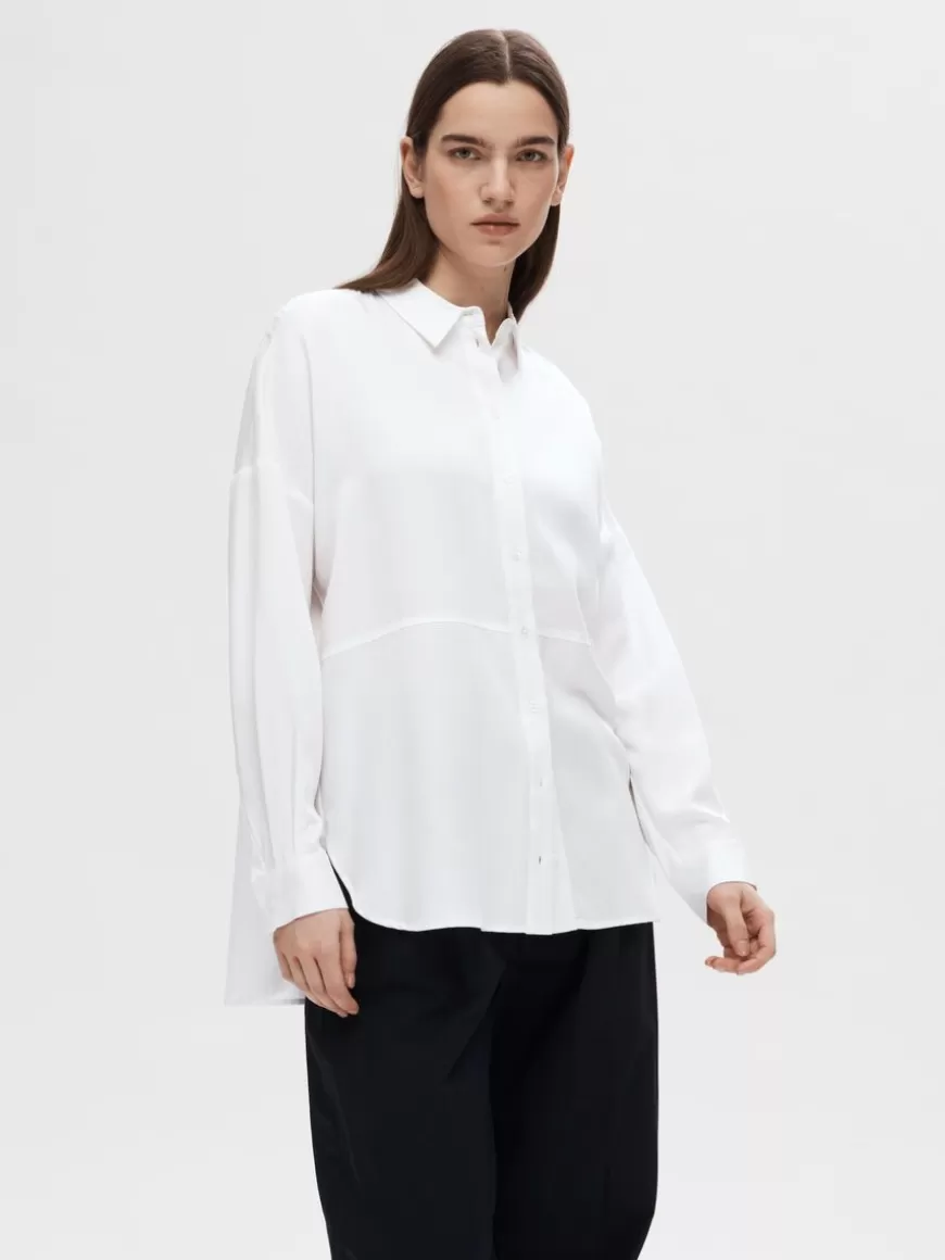 SELECTED OVERSIZED SKJORTE White Hot