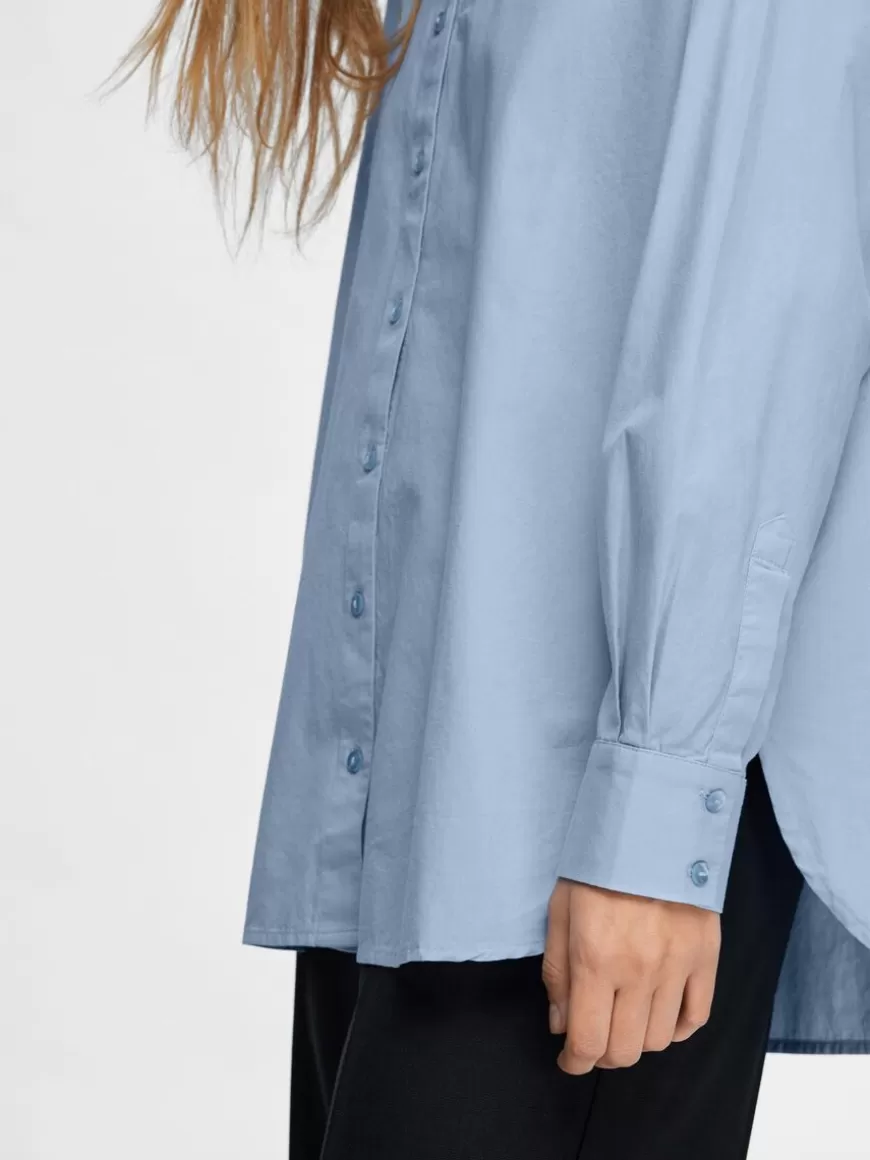 SELECTED OVERSIZED SKJORTE Blue Sale