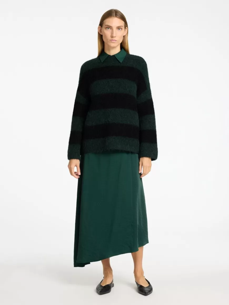 SELECTED OVERSIZED STRIKKET PULLOVER Green Fashion