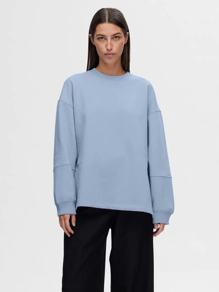 SELECTED OVERSIZED SWEATSHIRT Blue Sale