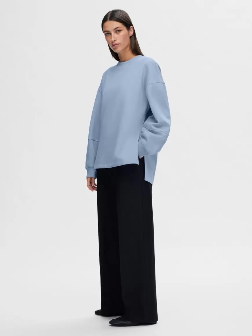 SELECTED OVERSIZED SWEATSHIRT Blue Sale