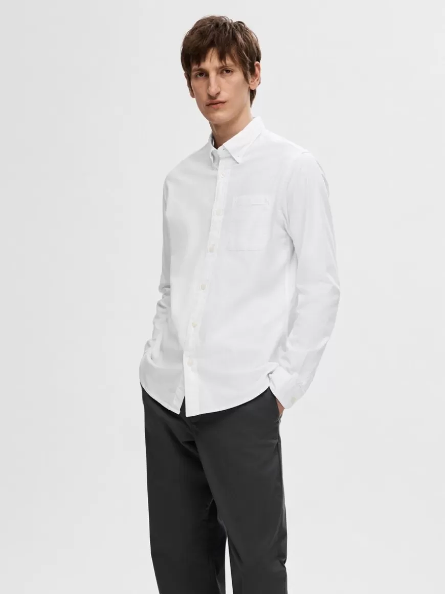 SELECTED OXFORD SKJORTE White Cheap