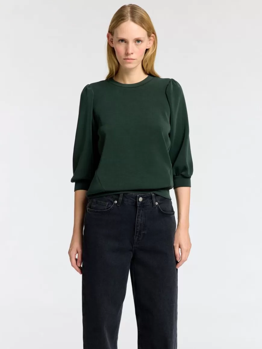 SELECTED PUFFERME SWEATSHIRT Green Discount