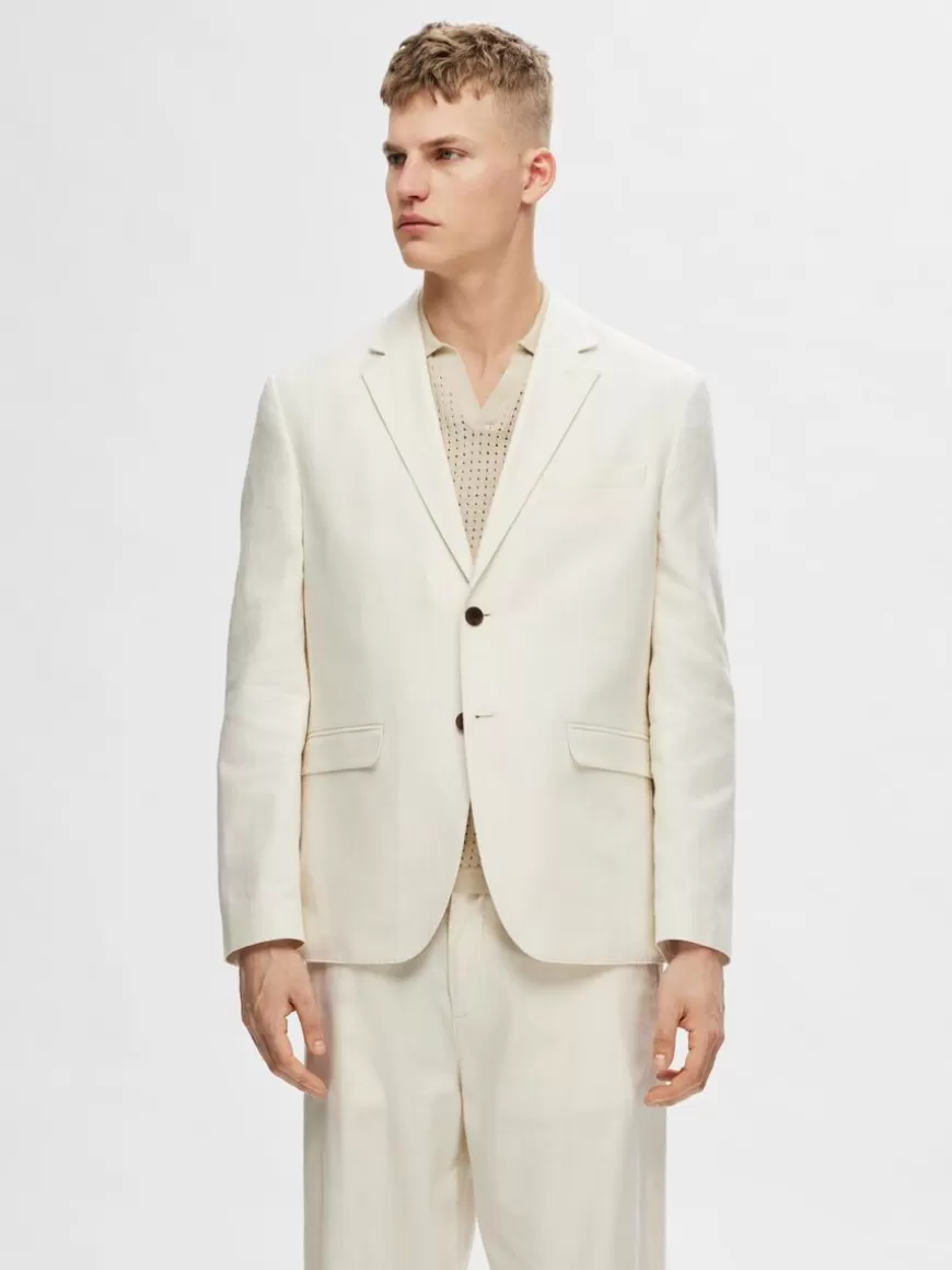 SELECTED REGULAR FIT ENKELTSPENT BLAZER White Best