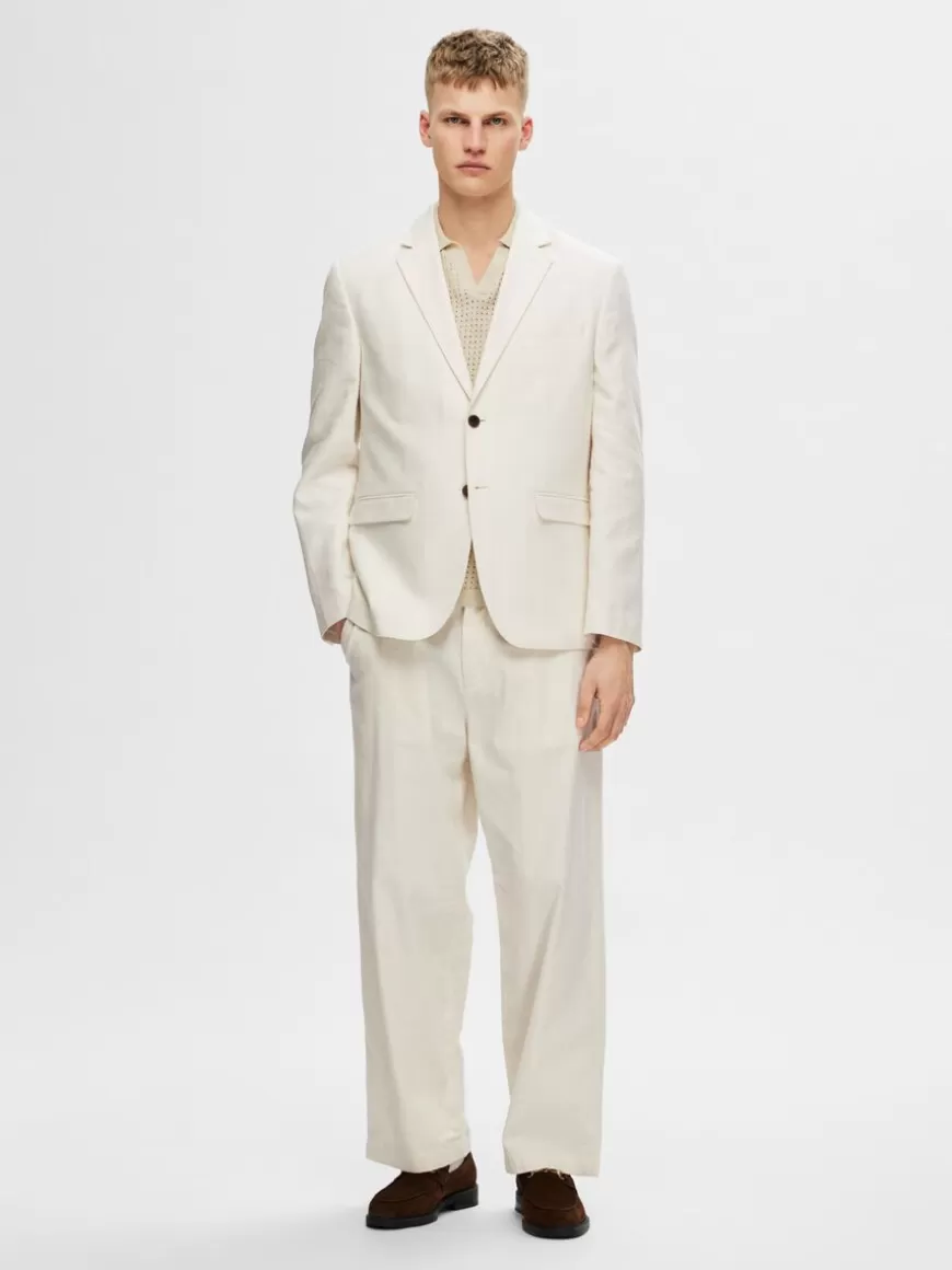 SELECTED REGULAR FIT ENKELTSPENT BLAZER White Best