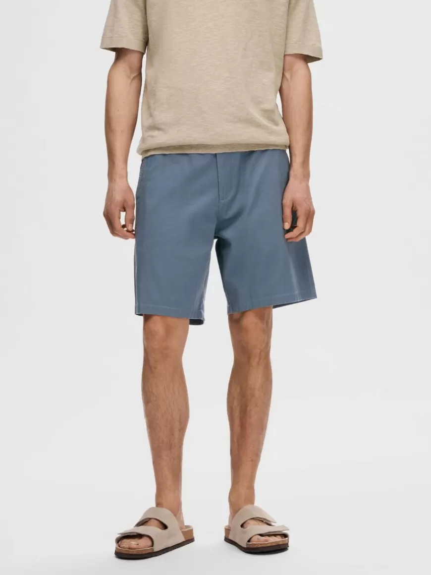 SELECTED REGULAR FIT FLEX SHORTS Blue Online