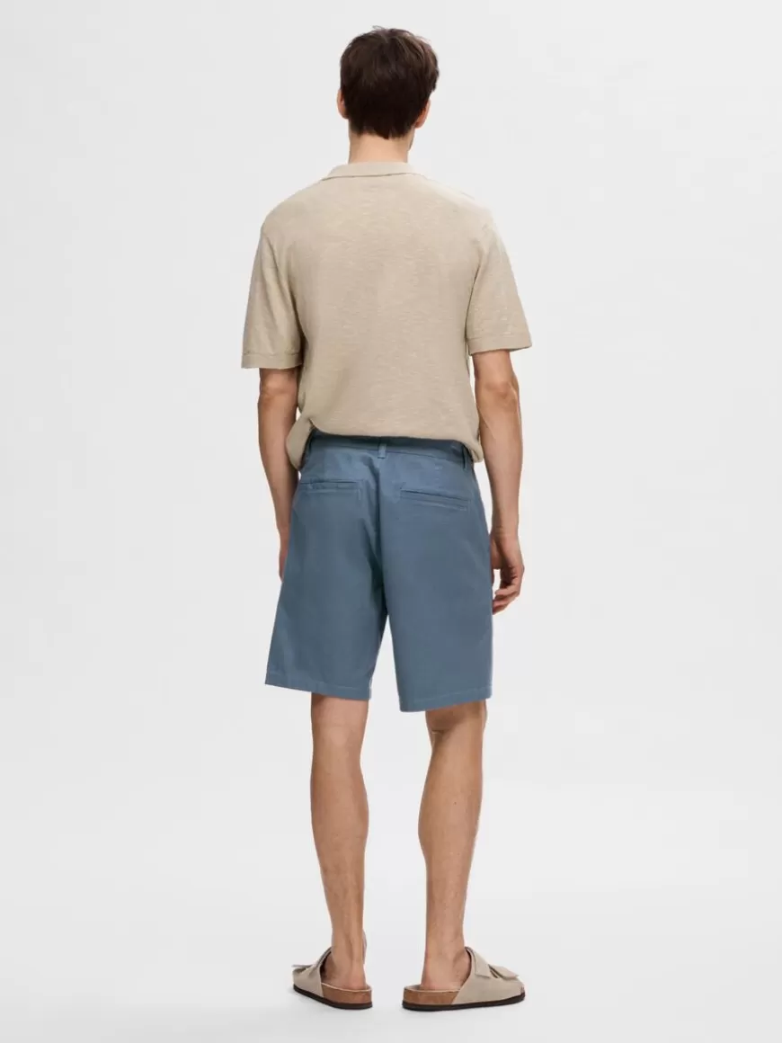 SELECTED REGULAR FIT FLEX SHORTS Blue Online