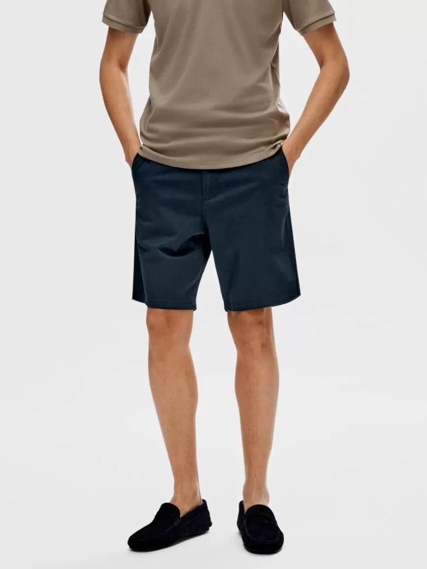 SELECTED REGULAR FIT FLEX SHORTS Blue Best Sale