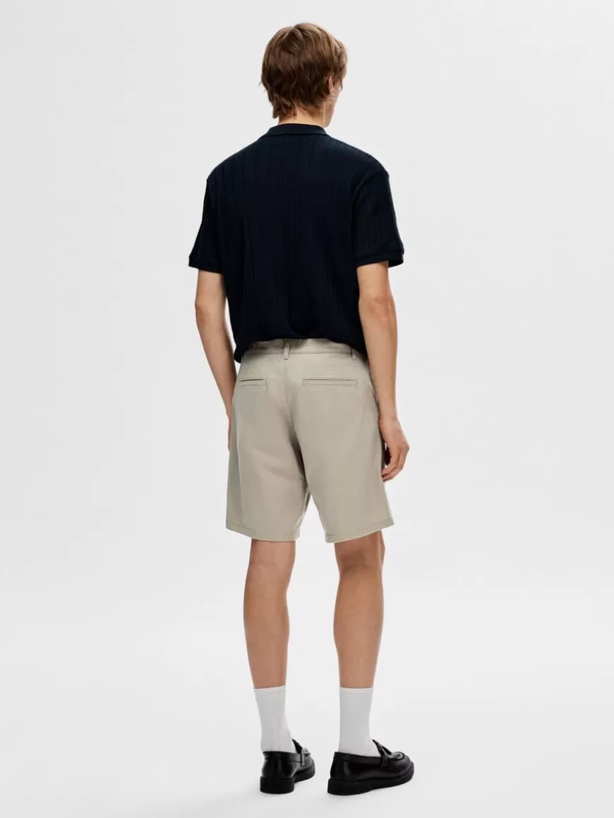 SELECTED REGULAR FIT FLEX SHORTS Beige Online