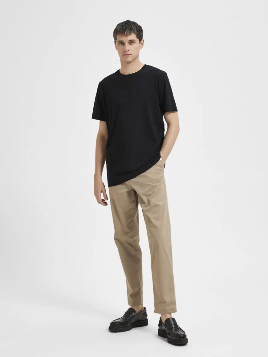 SELECTED REGULAR T-SKJORTE Black Cheap