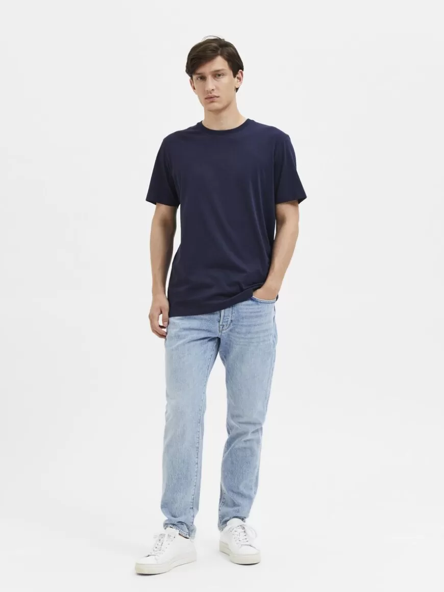 SELECTED REGULAR T-SKJORTE Blue Cheap