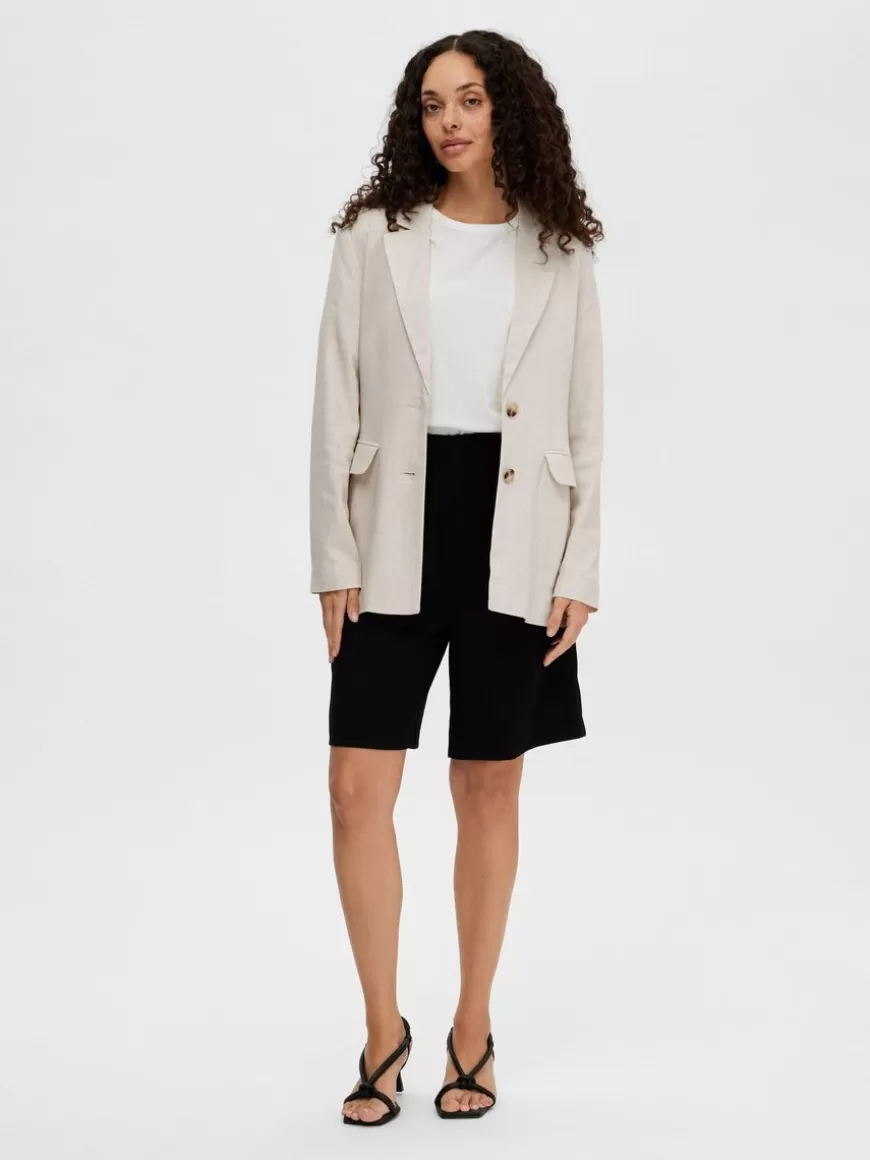 SELECTED RELAXED FIT BLAZER Beige Flash Sale