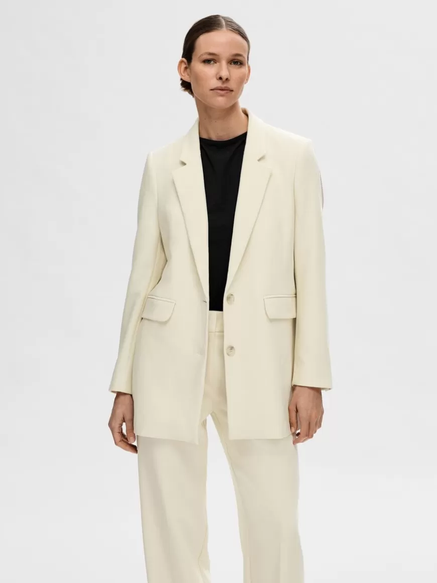 SELECTED RELAXED FIT BLAZER Beige Flash Sale