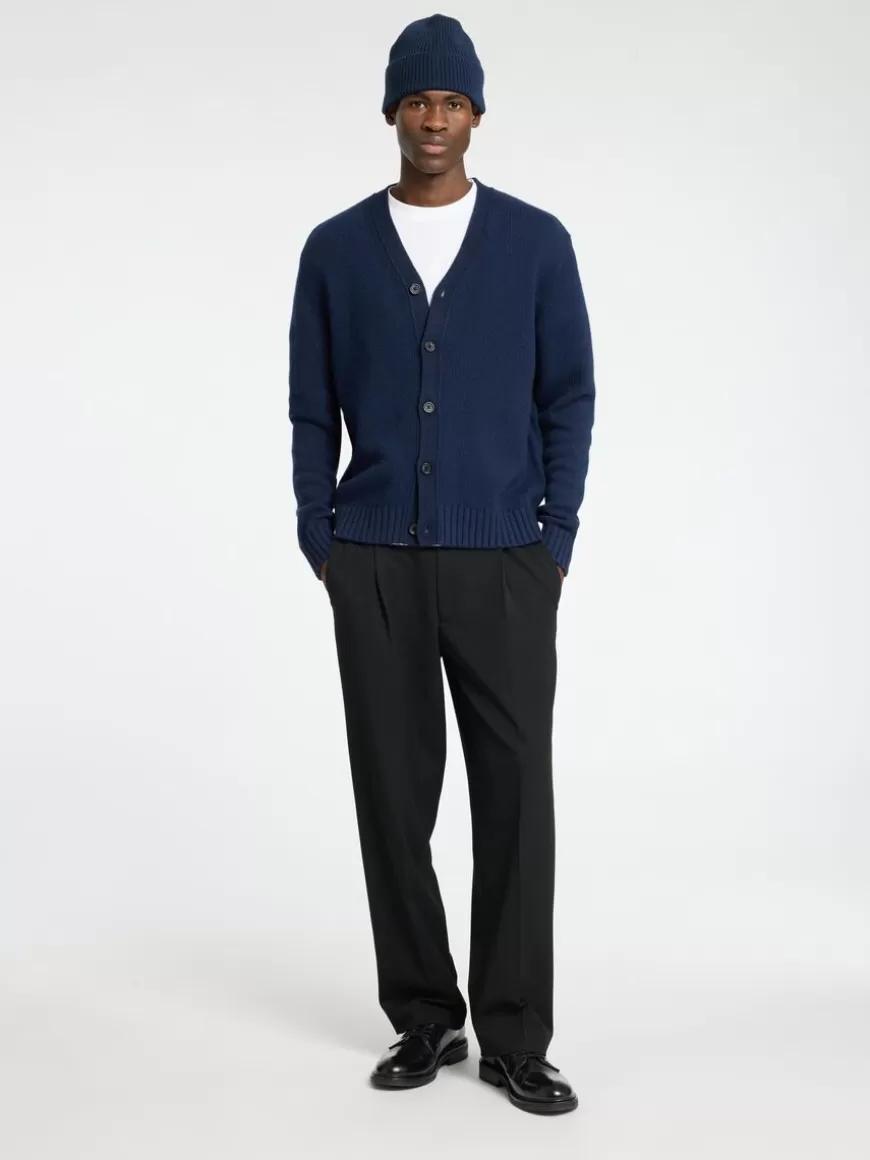 SELECTED RELAXED FIT CARDIGAN Blue Flash Sale