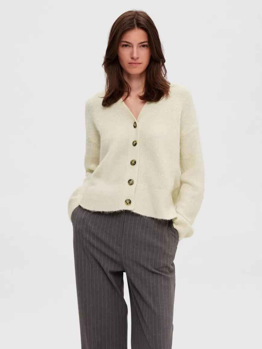 SELECTED RELAXED FIT CARDIGAN Beige Cheap