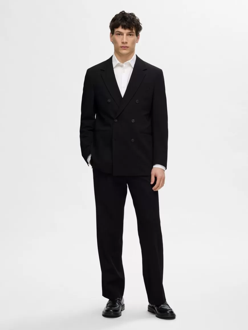 SELECTED RELAXED FIT DOBBELTSPENT BLAZER Black Best