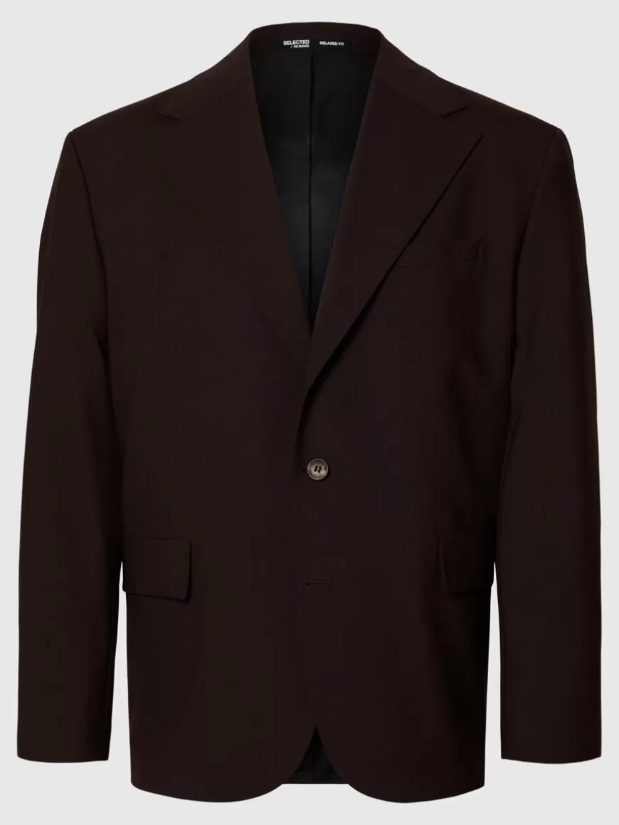 SELECTED RELAXED FIT ENKELTSPENT BLAZER Brown Sale