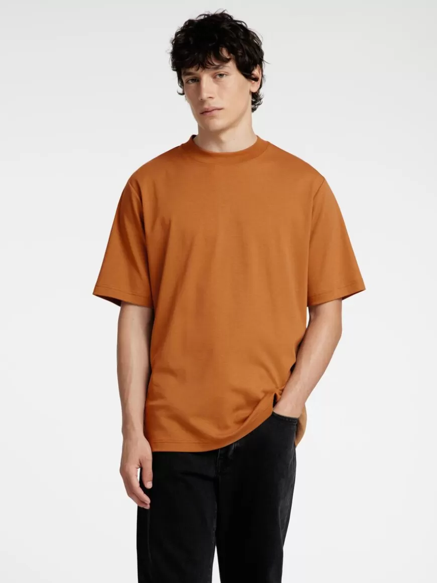 SELECTED RELAXED FIT T-SKJORTE Orange Discount