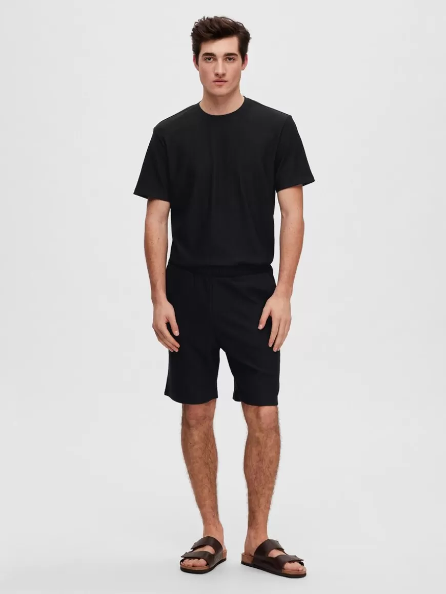 SELECTED RIBBET SHORTS Black Discount