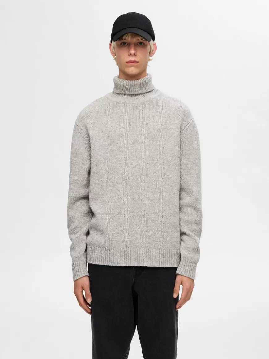 SELECTED RULLEHALS PULLOVER Grey Online