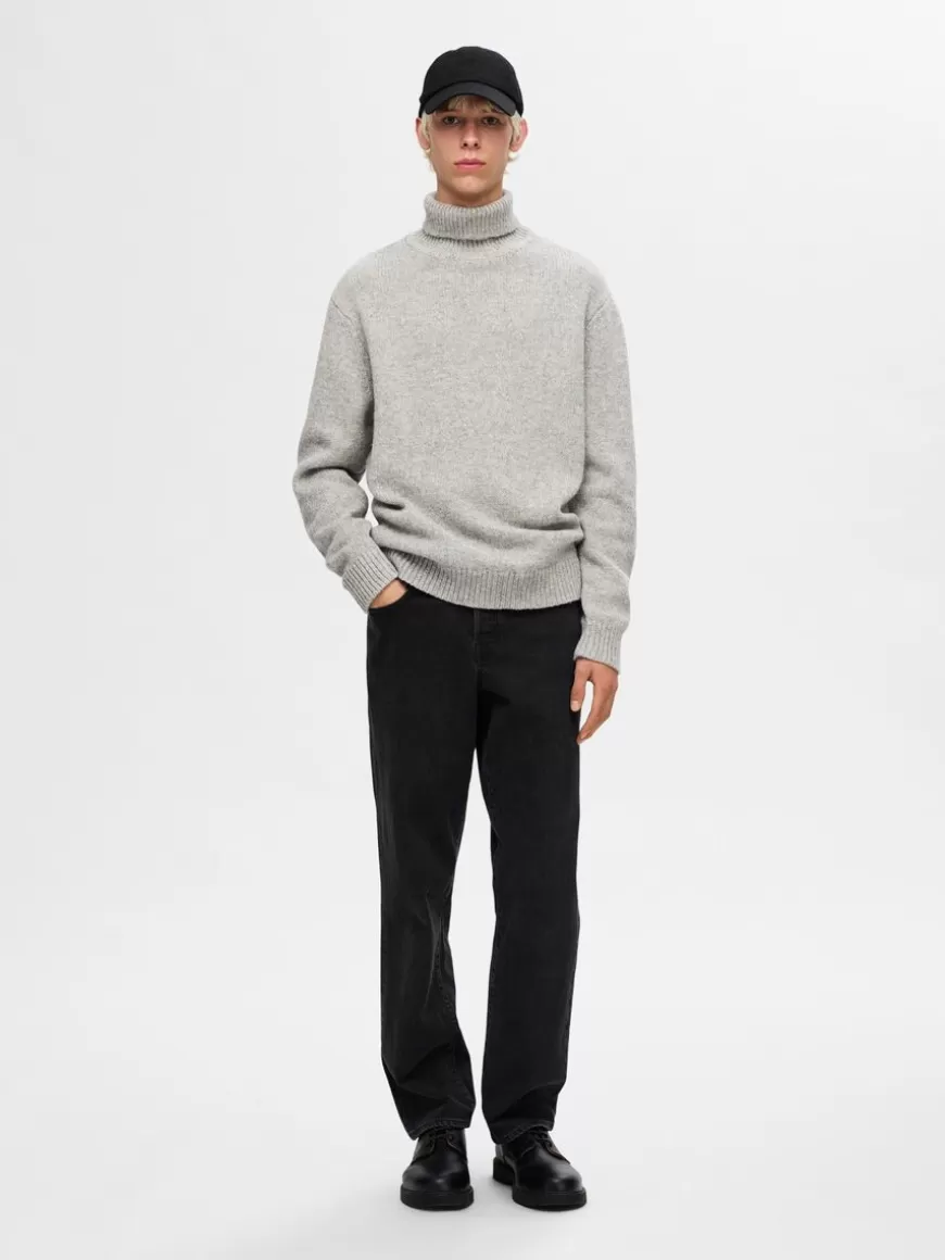 SELECTED RULLEHALS PULLOVER Grey Online