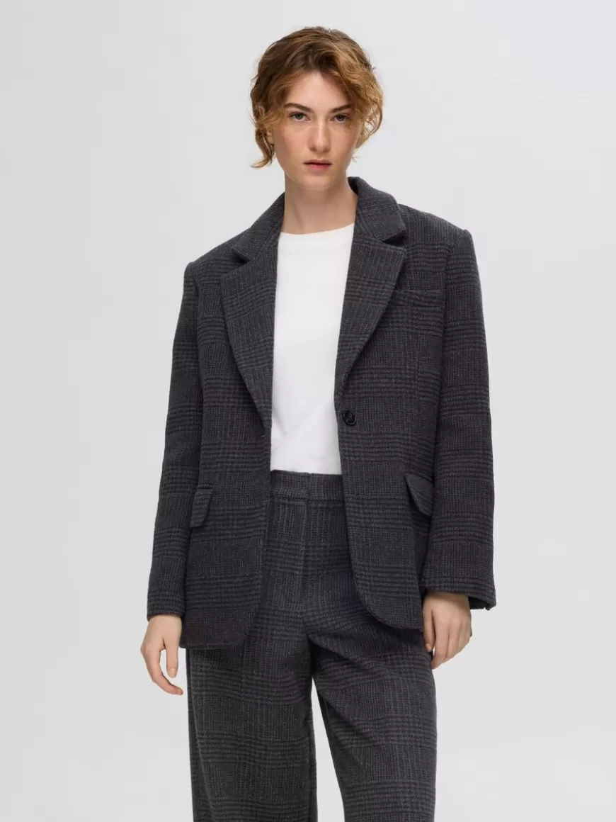 SELECTED RUTETE OVERSIZED BLAZER Grey Cheap