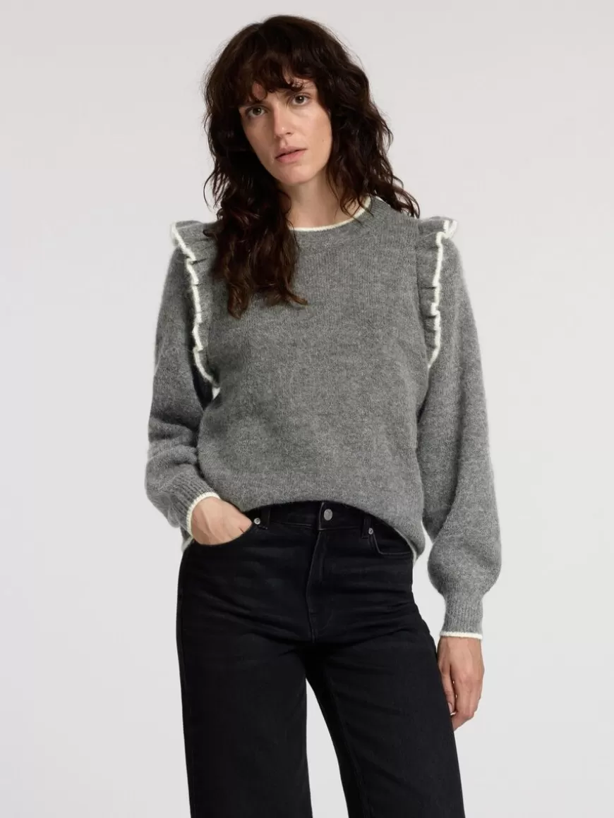 SELECTED RYSJER PULLOVER Grey Flash Sale