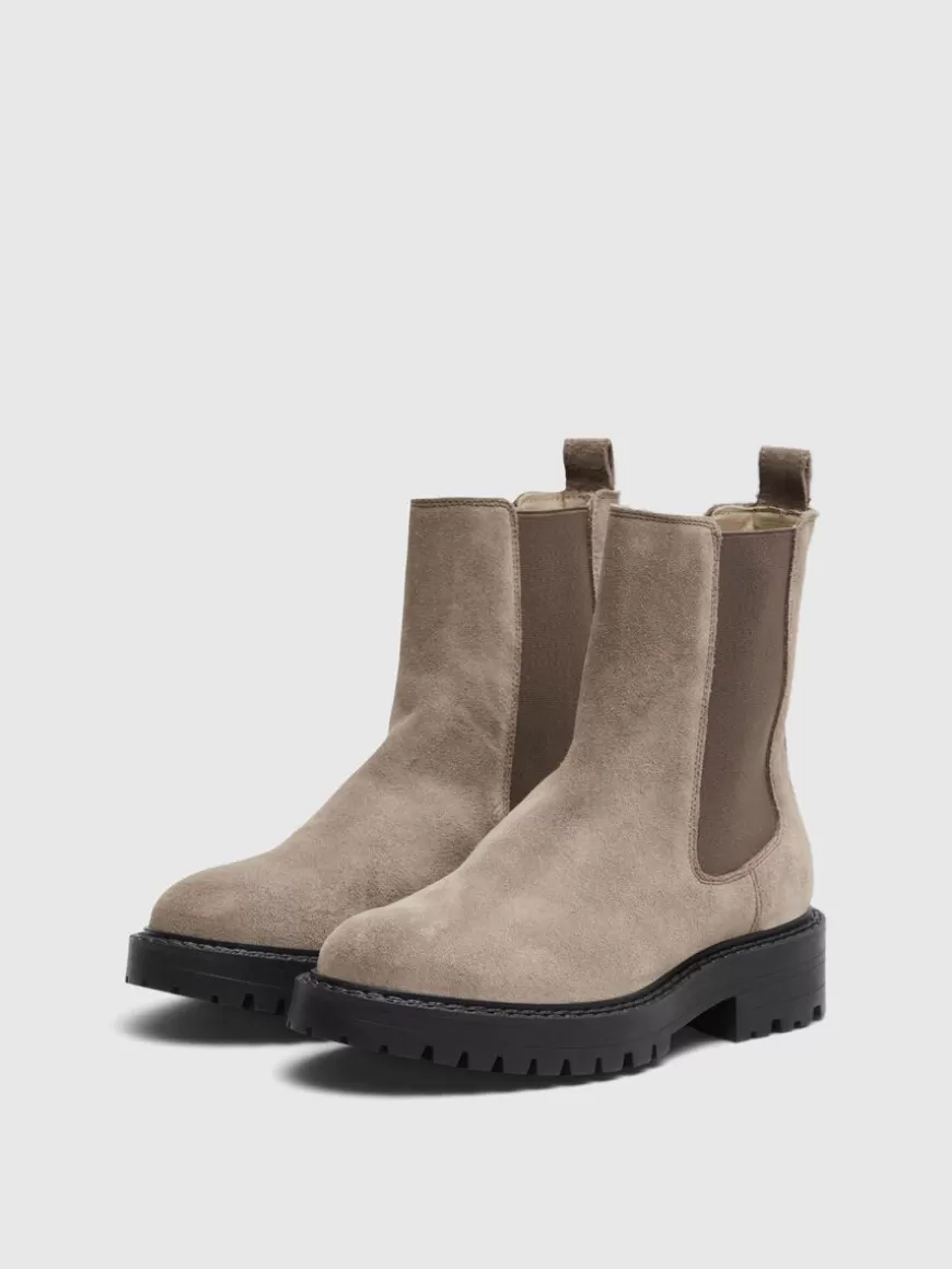 SELECTED SEMSKEDE CHELSEA BOOTS Brown Clearance