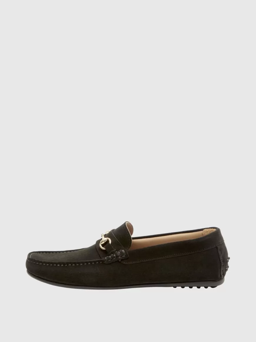 SELECTED SEMSKET SKINN LOAFERS MED HESTEBITT Black Hot