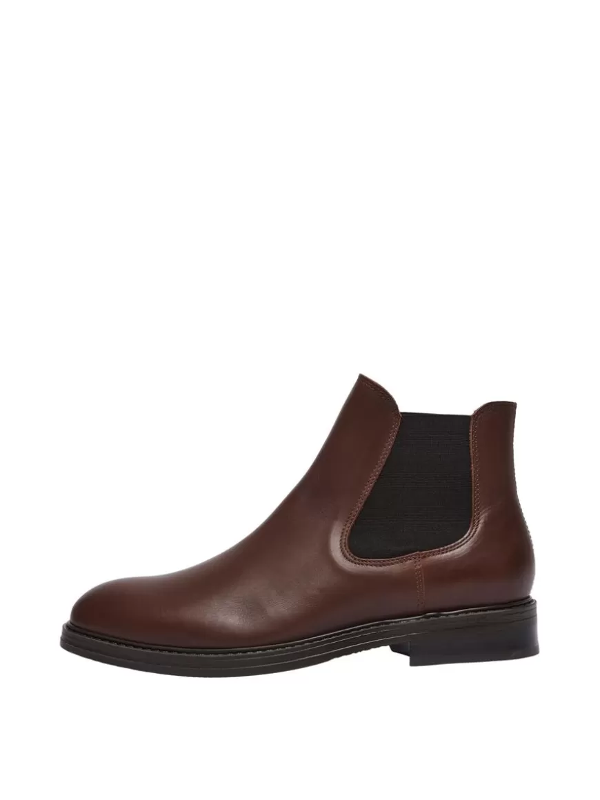 SELECTED SKINN CHELSEA BOOTS Brown Fashion