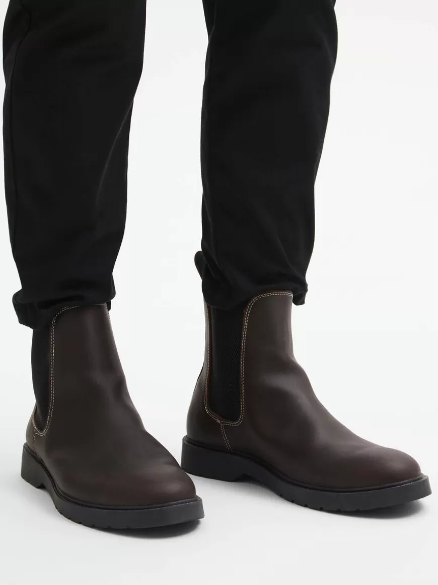 SELECTED SKINN CHELSEA BOOTS Brown Hot